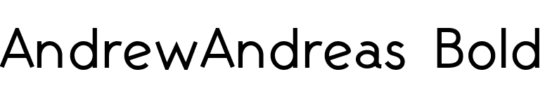 AndrewAndreas Bold font preview