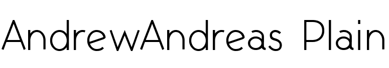 AndrewAndreas Plain font preview