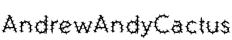 AndrewAndyCactus font preview