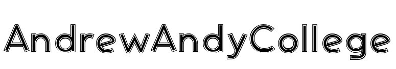 AndrewAndyCollege font preview