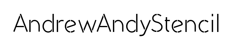 AndrewAndyStencil font preview