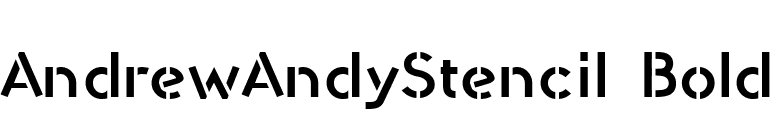 AndrewAndyStencil Bold font preview
