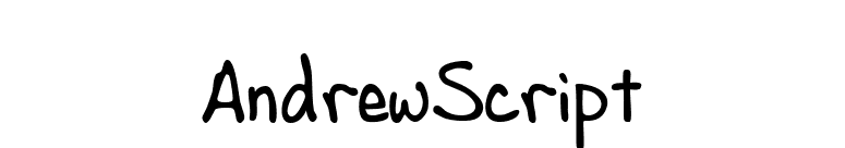AndrewScript font preview