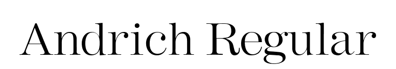 Andrich Regular font preview