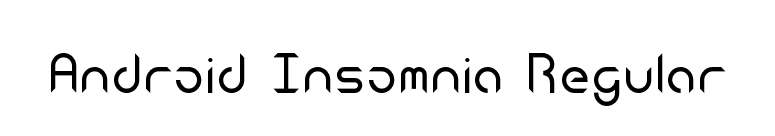 Android Insomnia Regular font preview