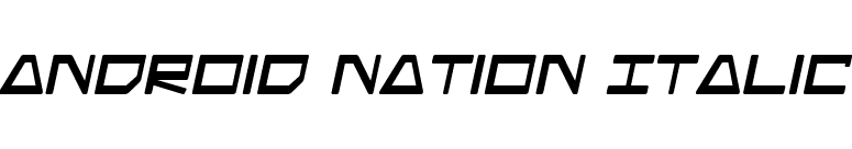 Android Nation Italic font preview