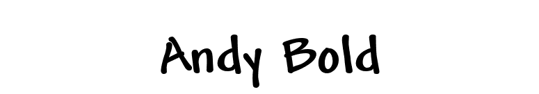 Andy Bold font preview