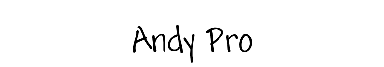 Andy Pro font preview