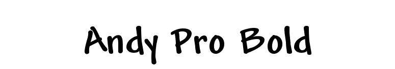 Andy Pro Bold font preview