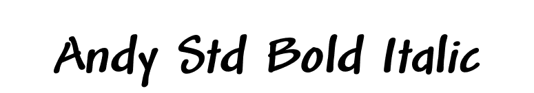 Andy Std Bold Italic font preview