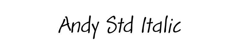 Andy Std Italic font preview