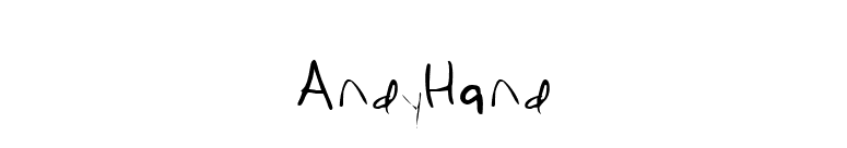 AndyHand font preview