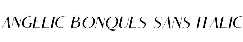 angelic bonques sans italic font preview