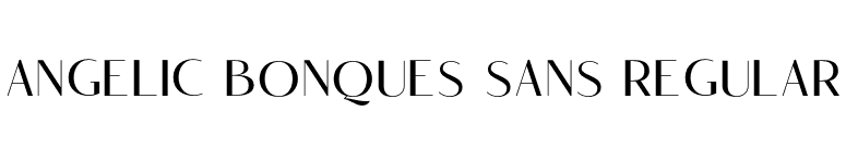angelic bonques sans regular font preview