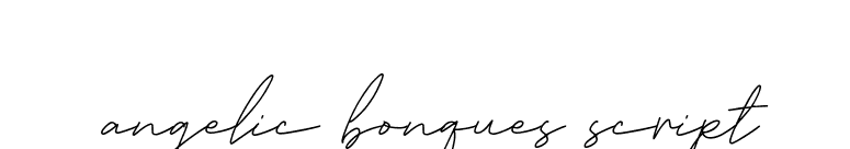 angelic bonques script font preview