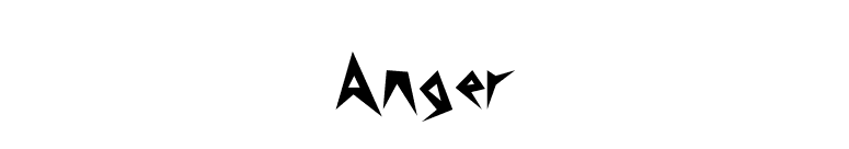Anger font preview