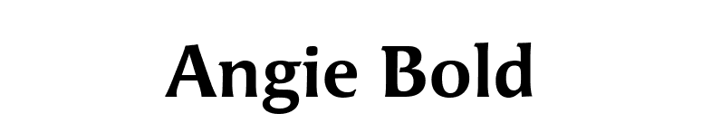 Angie Bold font preview