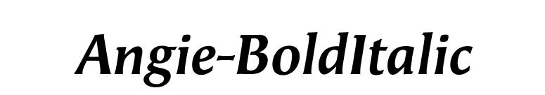 Angie-BoldItalic font preview