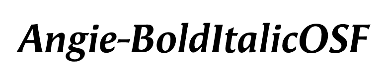 Angie-BoldItalicOSF font preview