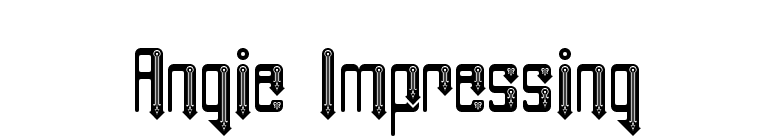 Angie Impressing font preview