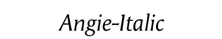Angie-Italic font preview