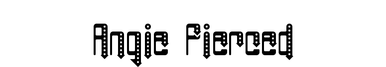 Angie Pierced font preview