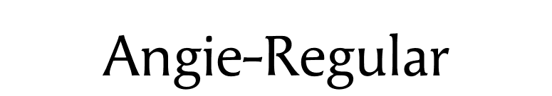 Angie-Regular font preview