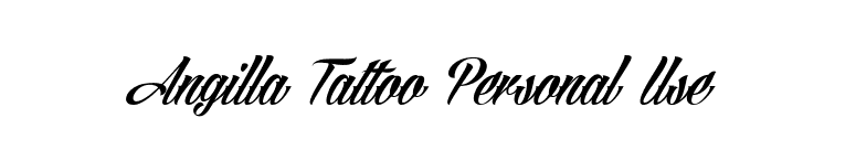 Angilla Tattoo Personal Use  font preview