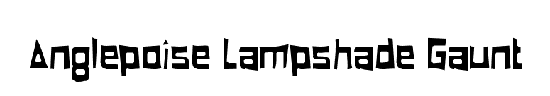 Anglepoise Lampshade Gaunt font preview