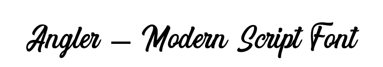 Angler – Modern Script Font font preview