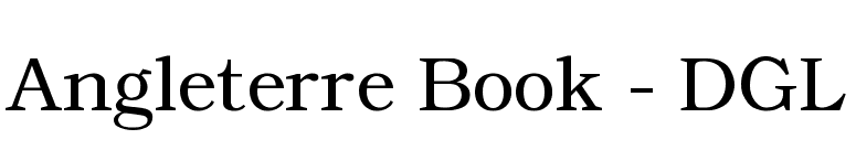 Angleterre Book - DGL font preview
