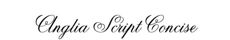 Anglia Script Concise font preview