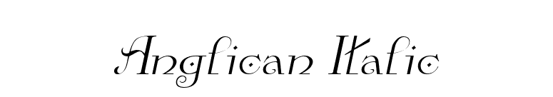 Anglican Italic font preview