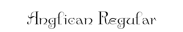 Anglican Regular font preview