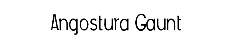 Angostura Gaunt font preview
