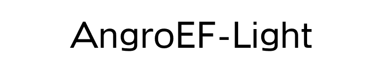 AngroEF-Light font preview