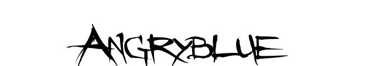 Angryblue font preview
