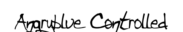 Angryblue Controlled font preview