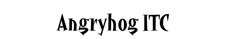 Angryhog ITC font preview
