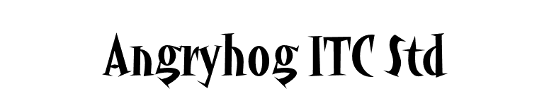 Angryhog ITC Std font preview
