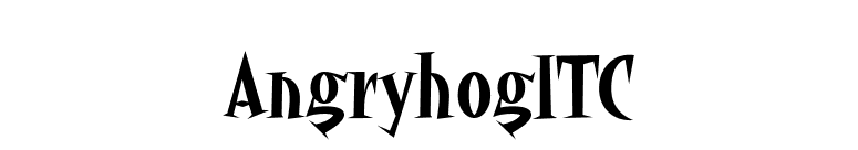 AngryhogITC font preview