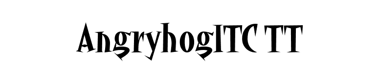 AngryhogITC TT font preview