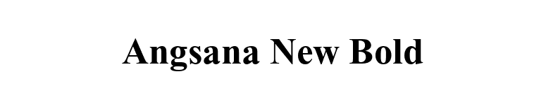 Angsana New Bold font preview