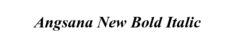 Angsana New Bold Italic font preview