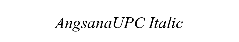 AngsanaUPC Italic font preview