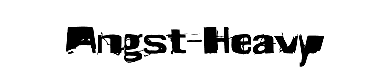 Angst-Heavy font preview