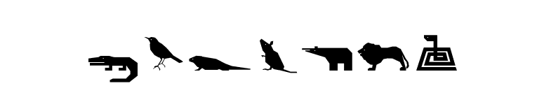 Animals font preview