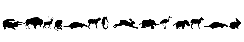 Animals Regular font preview