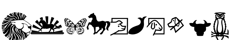 AnimalsP01 font preview