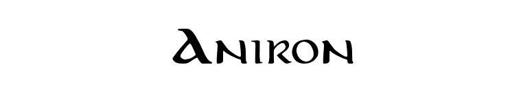 Aniron font preview